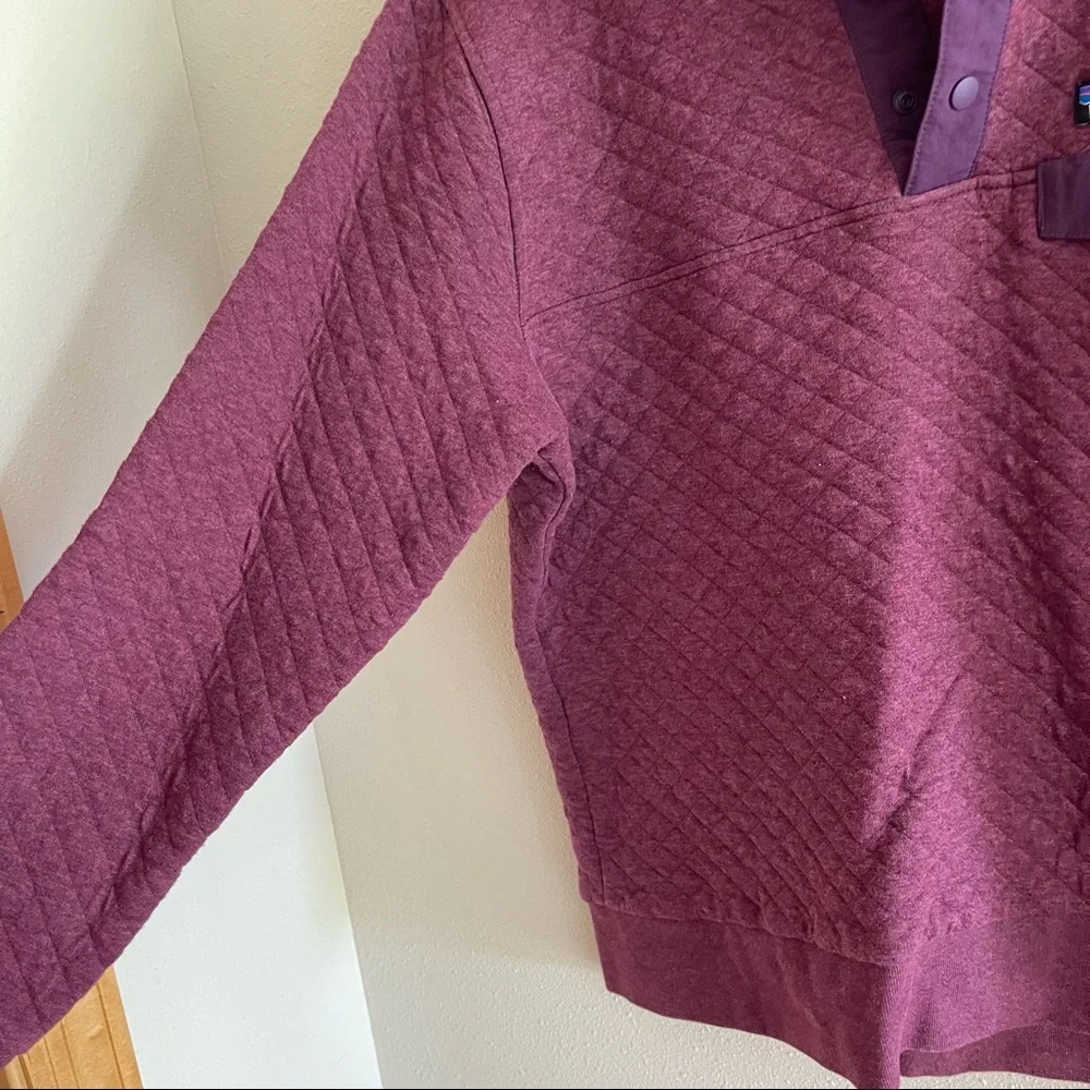 ❌‼️SOLD‼️❌ Patagonia Maroon Button Quilted Crewneck - Picture 3 of 7